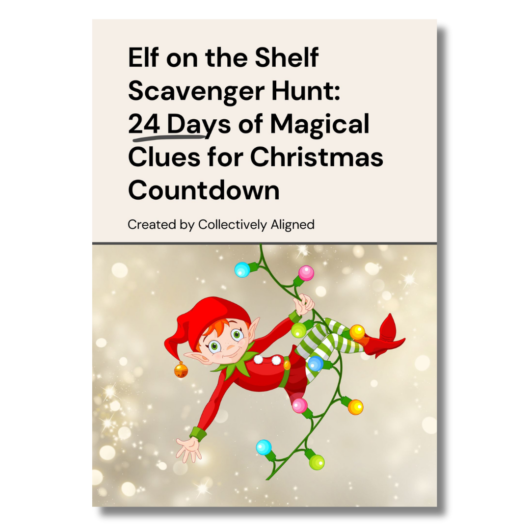 Elf on the shelf Scavenger hunt - 24 day son magical clues for the christmas countdown